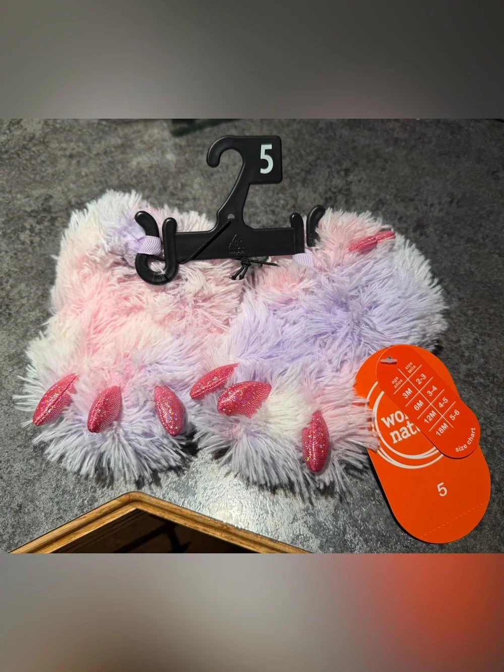 Kids Fluffy Unicorn slippers - Pink & Lavender
